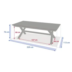 Table de jardin extensible AXIOME Graphite & Honey