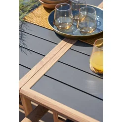 Table de jardin extensible AXIOME Graphite & Honey