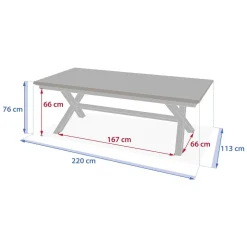 Table de jardin extensible AXIOME Lin & Argile