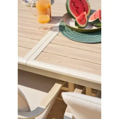 Table de jardin extensible AXIOME Lin & Argile