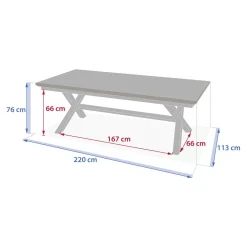 Table de jardin extensible AXIOME Effet bois Noix & Graphite