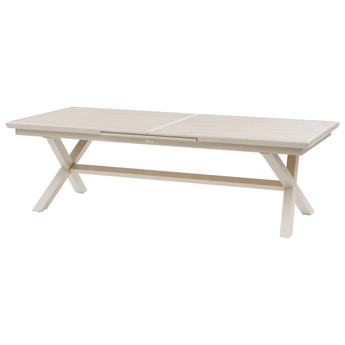 Table de jardin extensible AXIOME Effet bois Lin & Argile