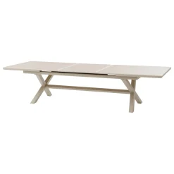Table de jardin extensible AXIOME Effet bois Lin & Argile
