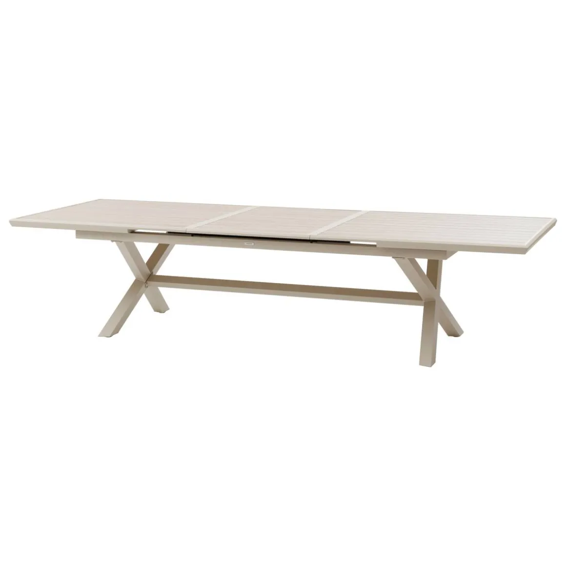 Table de jardin extensible AXIOME Effet bois Lin & Argile