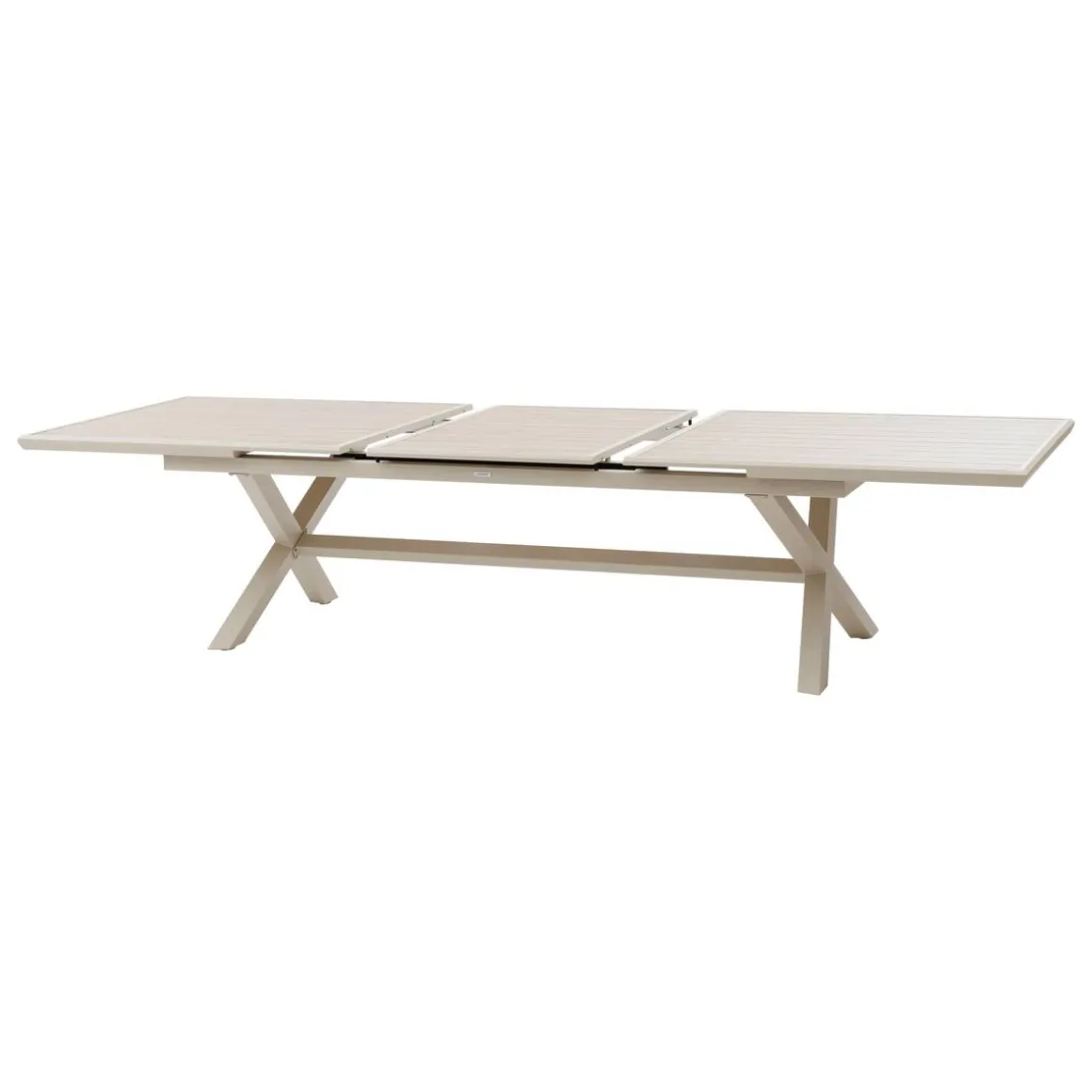 Table de jardin extensible AXIOME Effet bois Lin & Argile