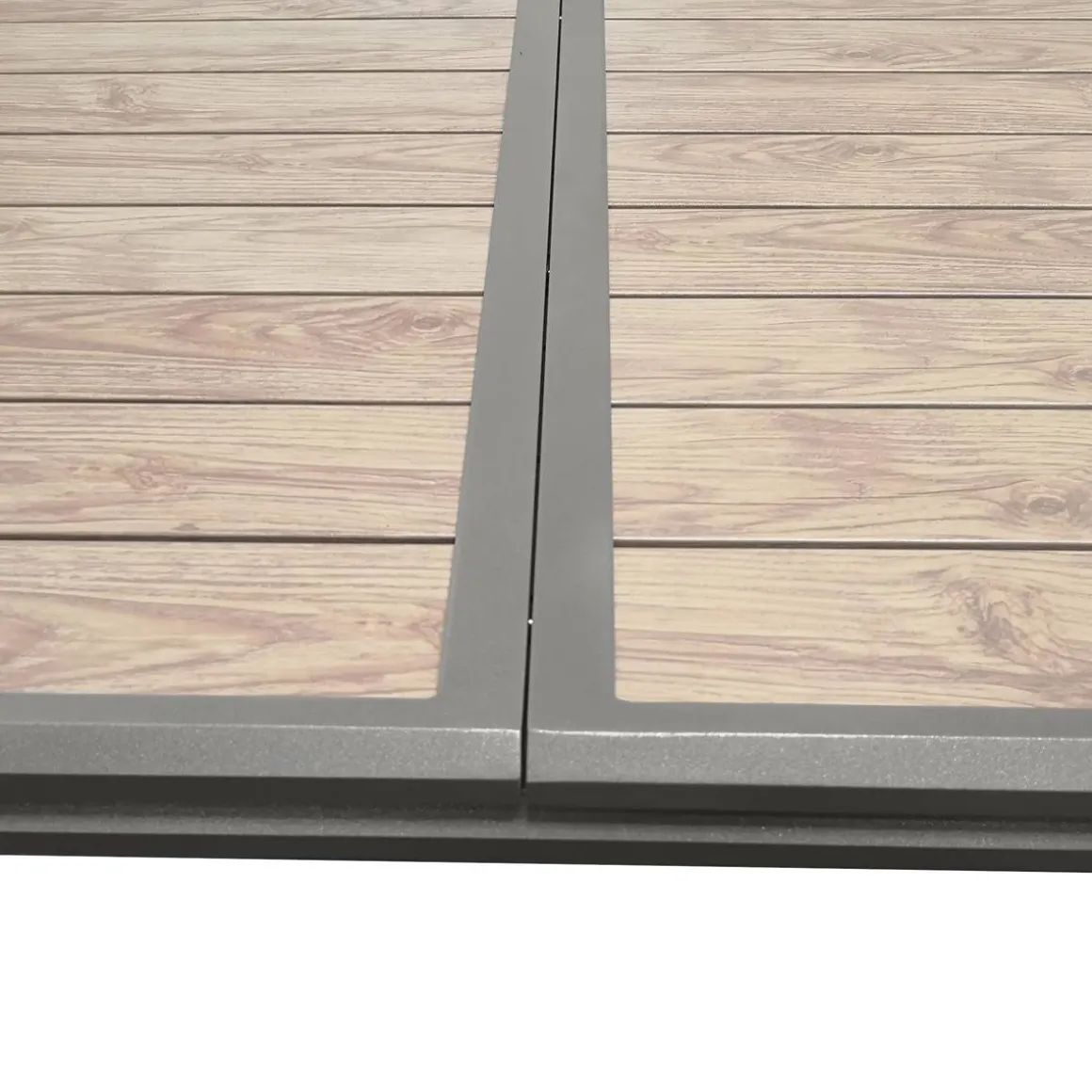 Table de jardin extensible AXIOME Effet bois Honey & Praline