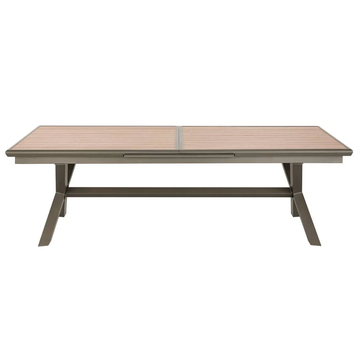 Table de jardin extensible AXIOME Effet bois Honey & Praline