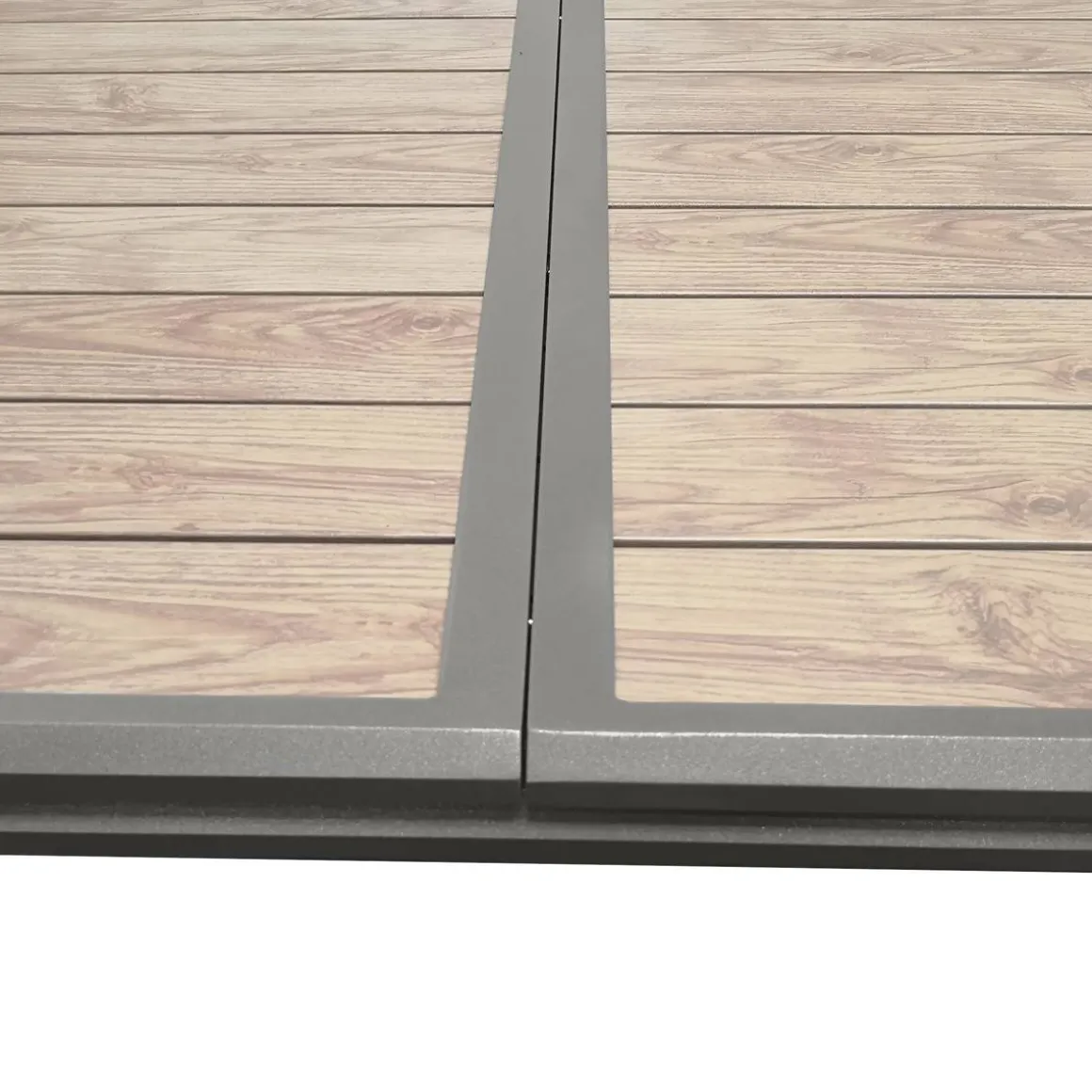 Table de jardin extensible AXIOME Effet bois Honey & Praline