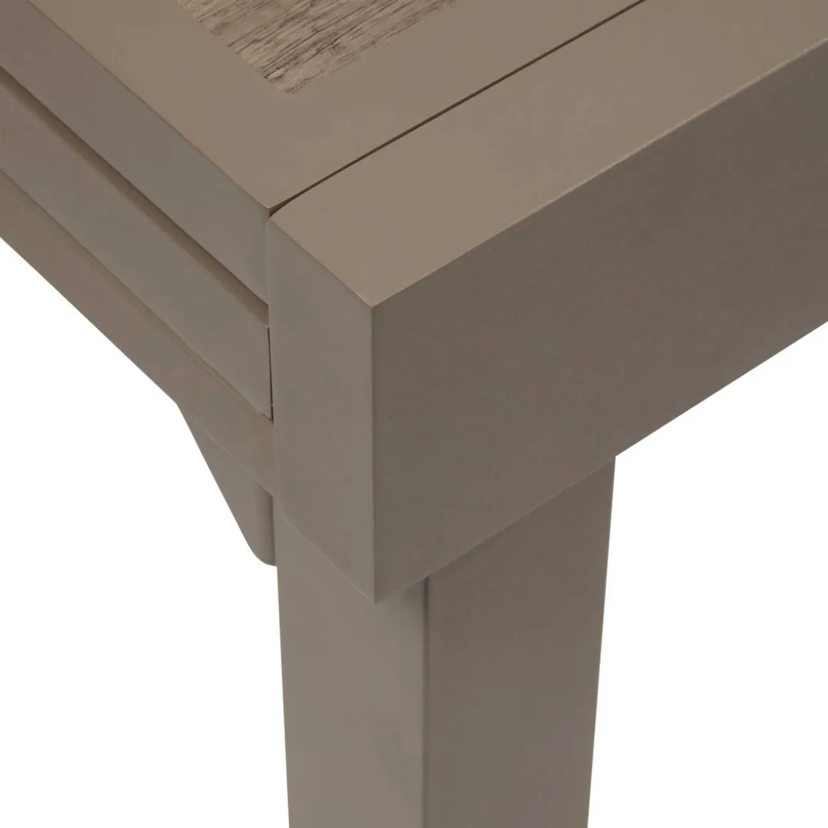 Table de jardin extensible carréee PIAZZA Truffe / Café