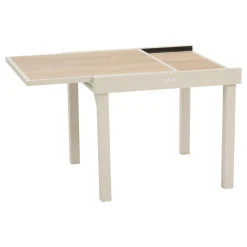 Table de jardin extensible carréee PIAZZA Epeautre / Argile