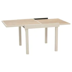 Table de jardin extensible carréee PIAZZA Epeautre / Argile