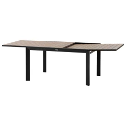 Table de jardin extensible coulissante ÉVASION Effet bois Honey & Graphite