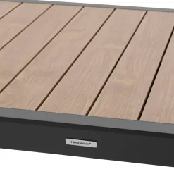Table de jardin extensible coulissante ÉVASION Effet bois Honey & Graphite