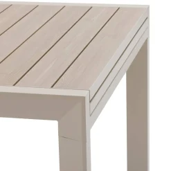 Table de jardin extensible coulissante ÉVASION Effet bois Lin & Argile