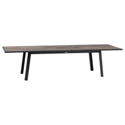 Table de jardin extensible PAVANE Graphite & Pécan