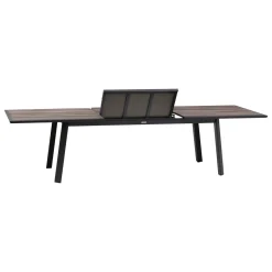 Table de jardin extensible PAVANE Graphite & Pécan