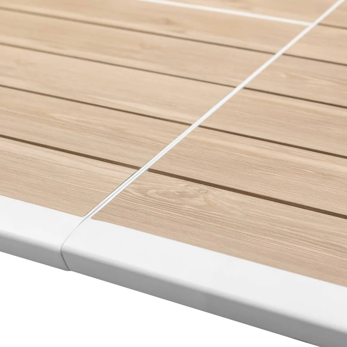 Table de jardin extensible PAVANE Lin & Blanc