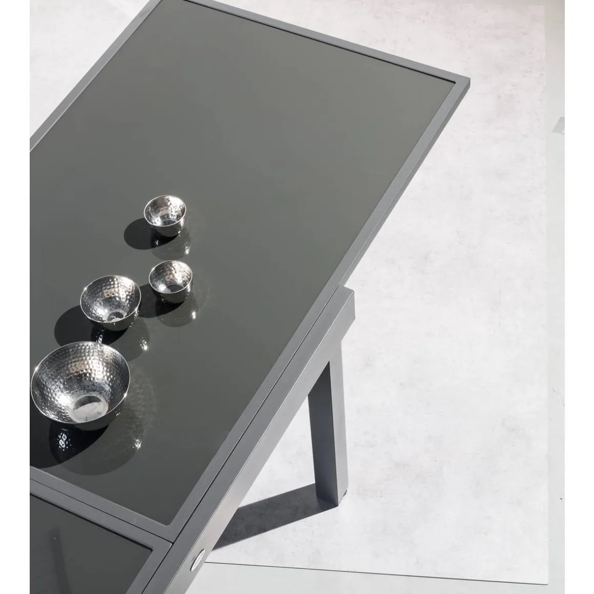 Table de jardin extensible PIAZZA Graphite
