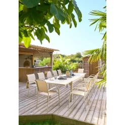 Table de jardin extensible PIAZZA Argile