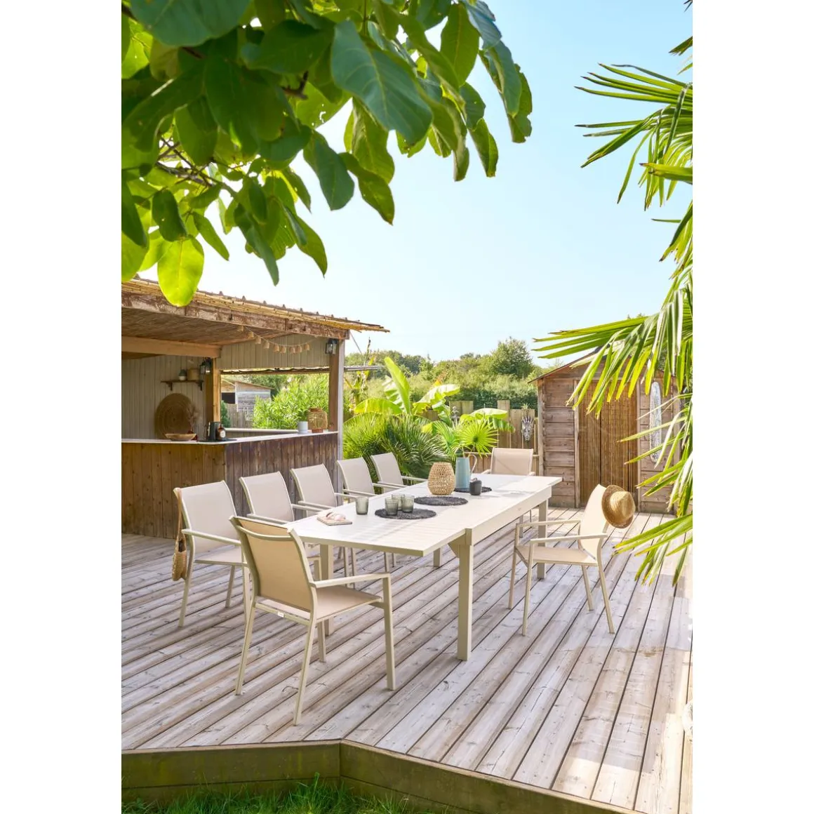 Table de jardin extensible PIAZZA Argile