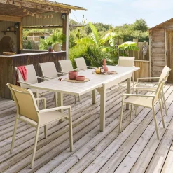 Table de jardin extensible PIAZZA Argile