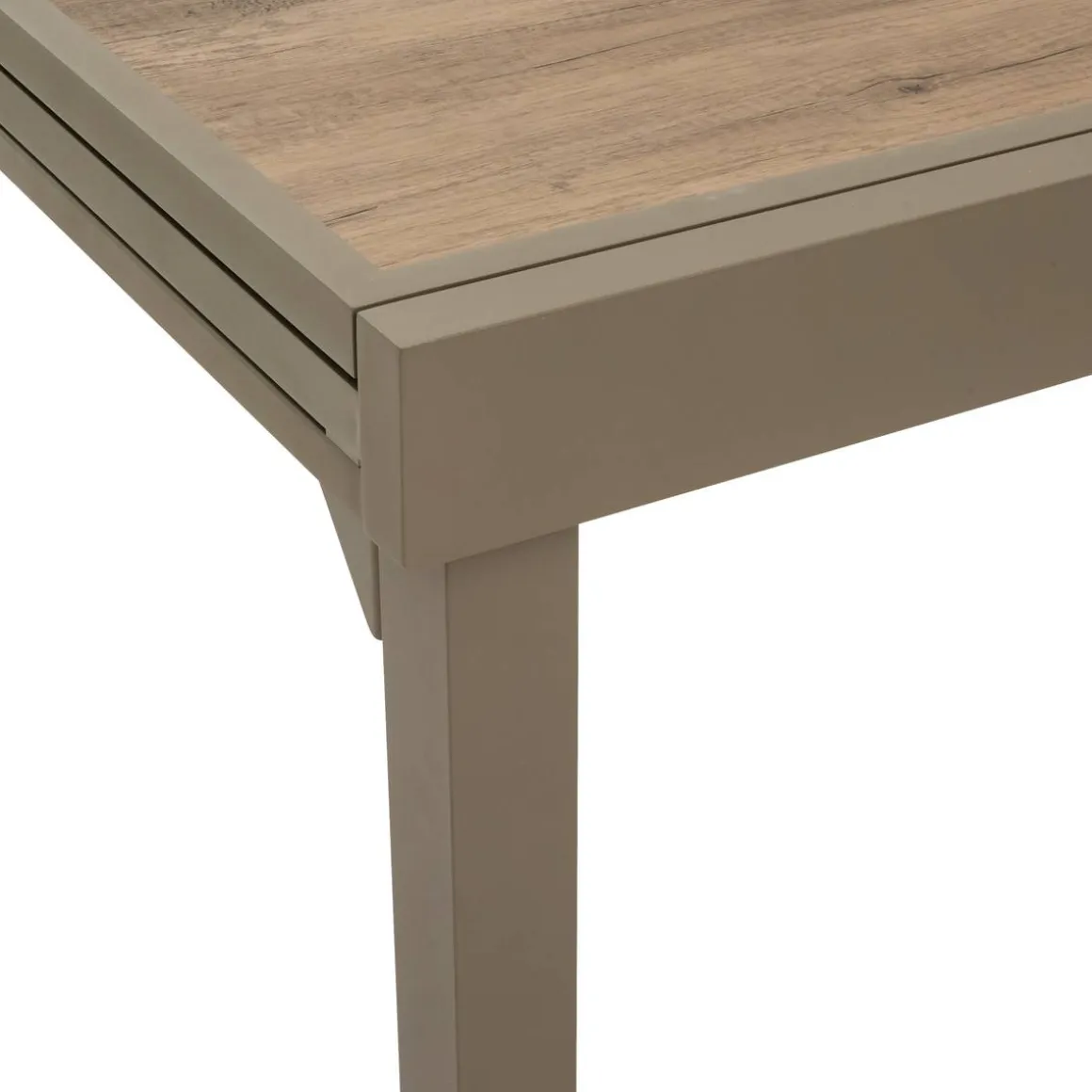 Table de jardin extensible rectangulaire PIAZZA Truffe / Café