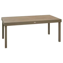 Table de jardin extensible rectangulaire PIAZZA Truffe / Café