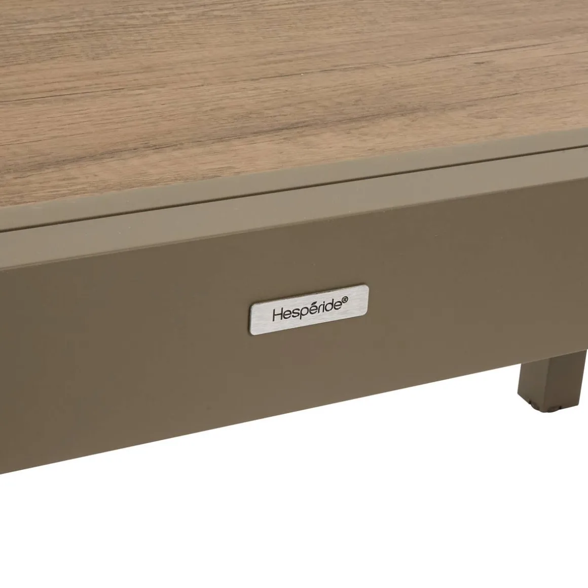 Table de jardin extensible rectangulaire PIAZZA Truffe / Café