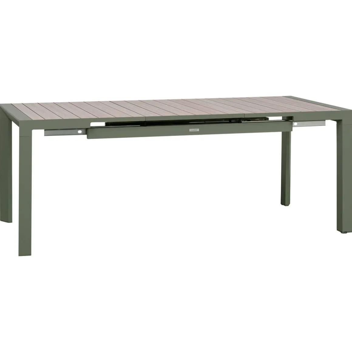 Table de jardin extensible rectangulaire EVASION Lin / Vert laurier