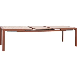Table de jardin extensible rectangulaire EVASION Effet bois Honey / Acajou