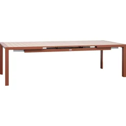 Table de jardin extensible rectangulaire EVASION Effet bois Honey / Acajou