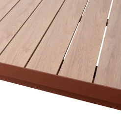 Table de jardin extensible rectangulaire EVASION Effet bois Honey / Acajou