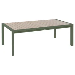 Table de jardin extensible rectangulaire EVASION Lin / Vert laurier