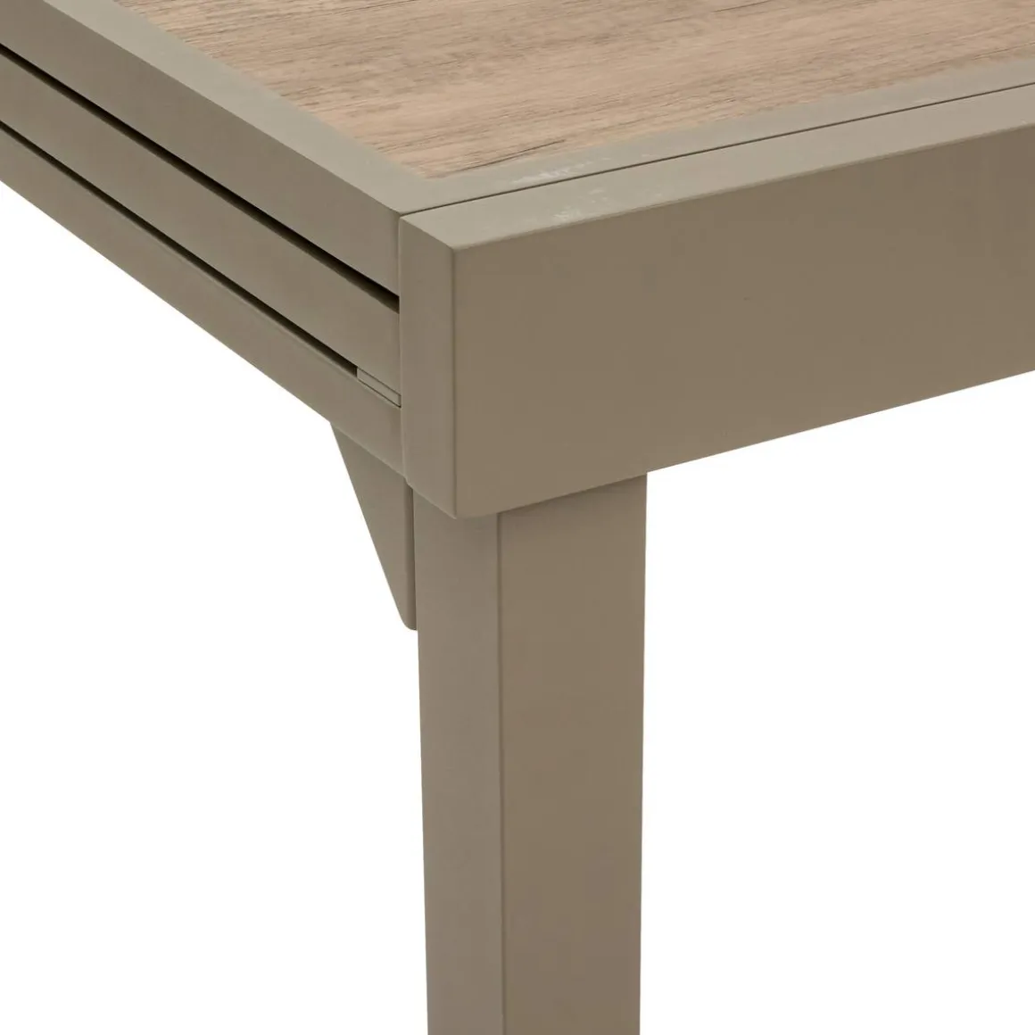 Table de jardin extensible rectangulaire PIAZZA Truffe / Café