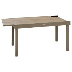 Table de jardin extensible rectangulaire PIAZZA Truffe / Café