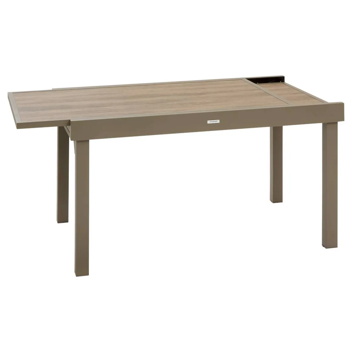 Table de jardin extensible rectangulaire PIAZZA Truffe / Café