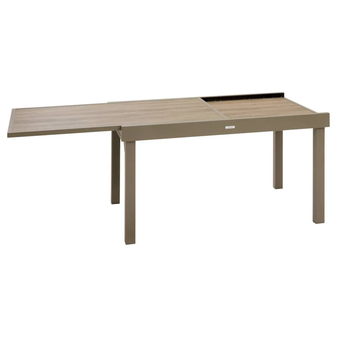 Table de jardin extensible rectangulaire PIAZZA Truffe / Café