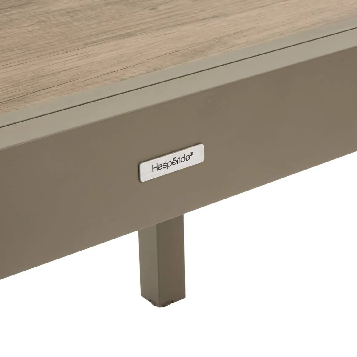 Table de jardin extensible rectangulaire PIAZZA Truffe / Café