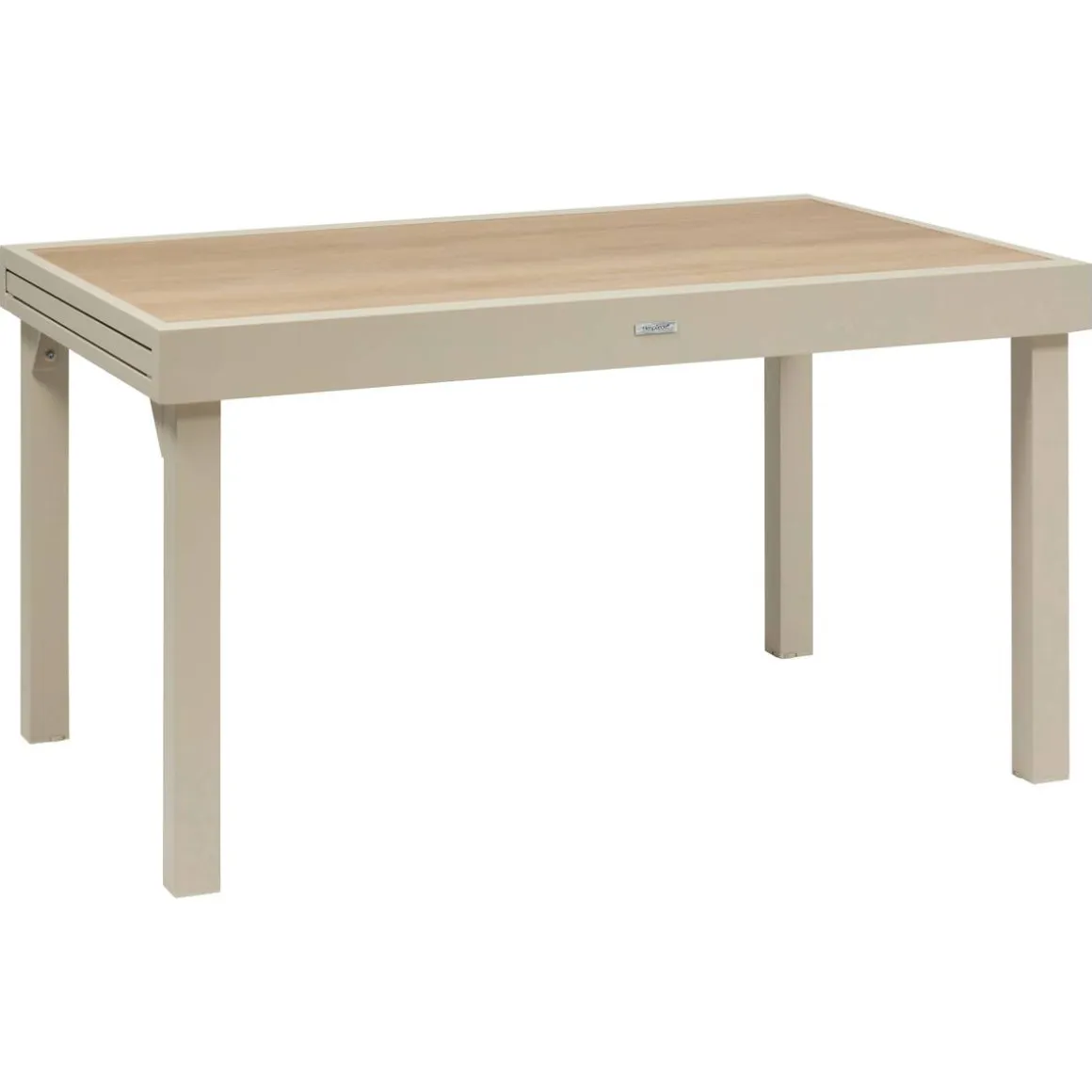 Table de jardin extensible rectangulaire PIAZZA Epeautre / Argile