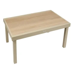 Table de jardin extensible rectangulaire PIAZZA Epeautre / Argile