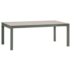 Table de jardin extensible rectangulaire EVASION Lin / Vert laurier