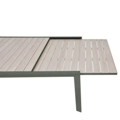 Table de jardin extensible rectangulaire EVASION Lin / Vert laurier