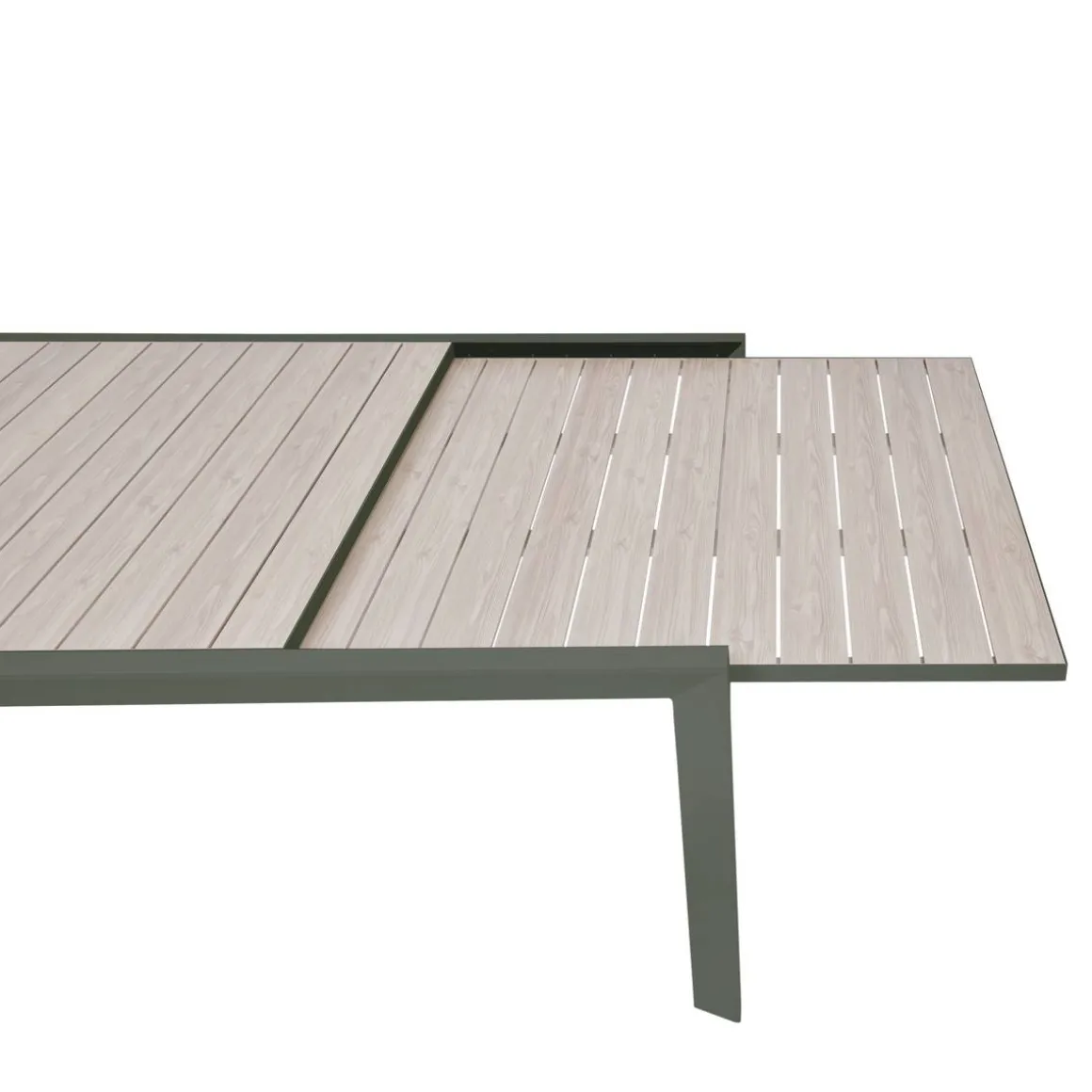 Table de jardin extensible rectangulaire EVASION Lin / Vert laurier