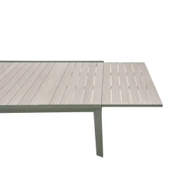 Table de jardin extensible rectangulaire EVASION Lin / Vert laurier