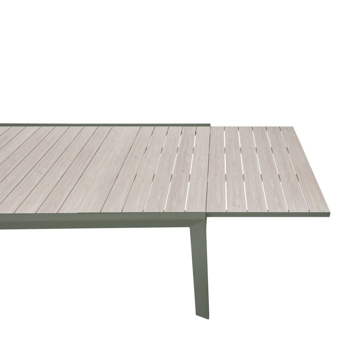 Table de jardin extensible rectangulaire EVASION Lin / Vert laurier