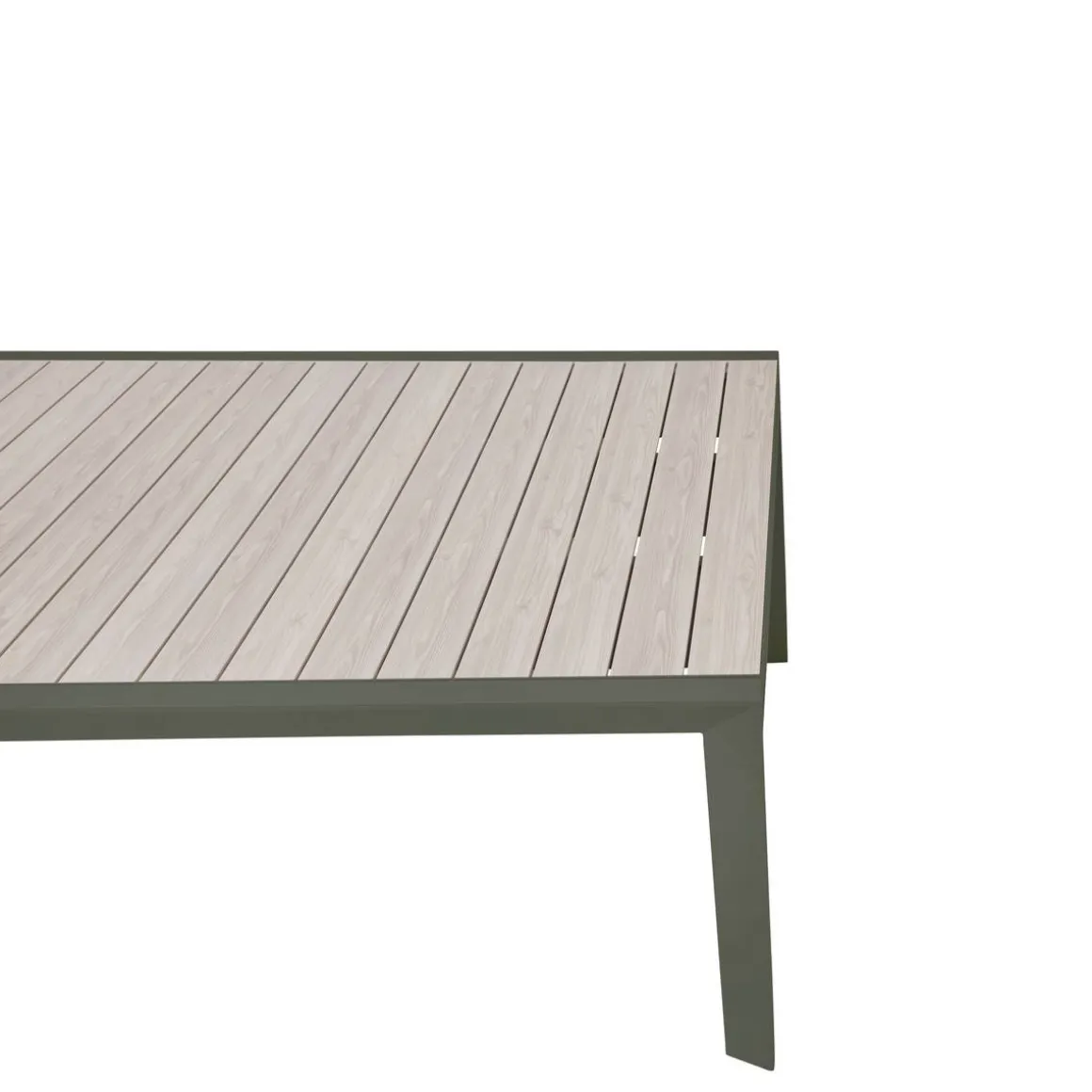 Table de jardin extensible rectangulaire EVASION Lin / Vert laurier
