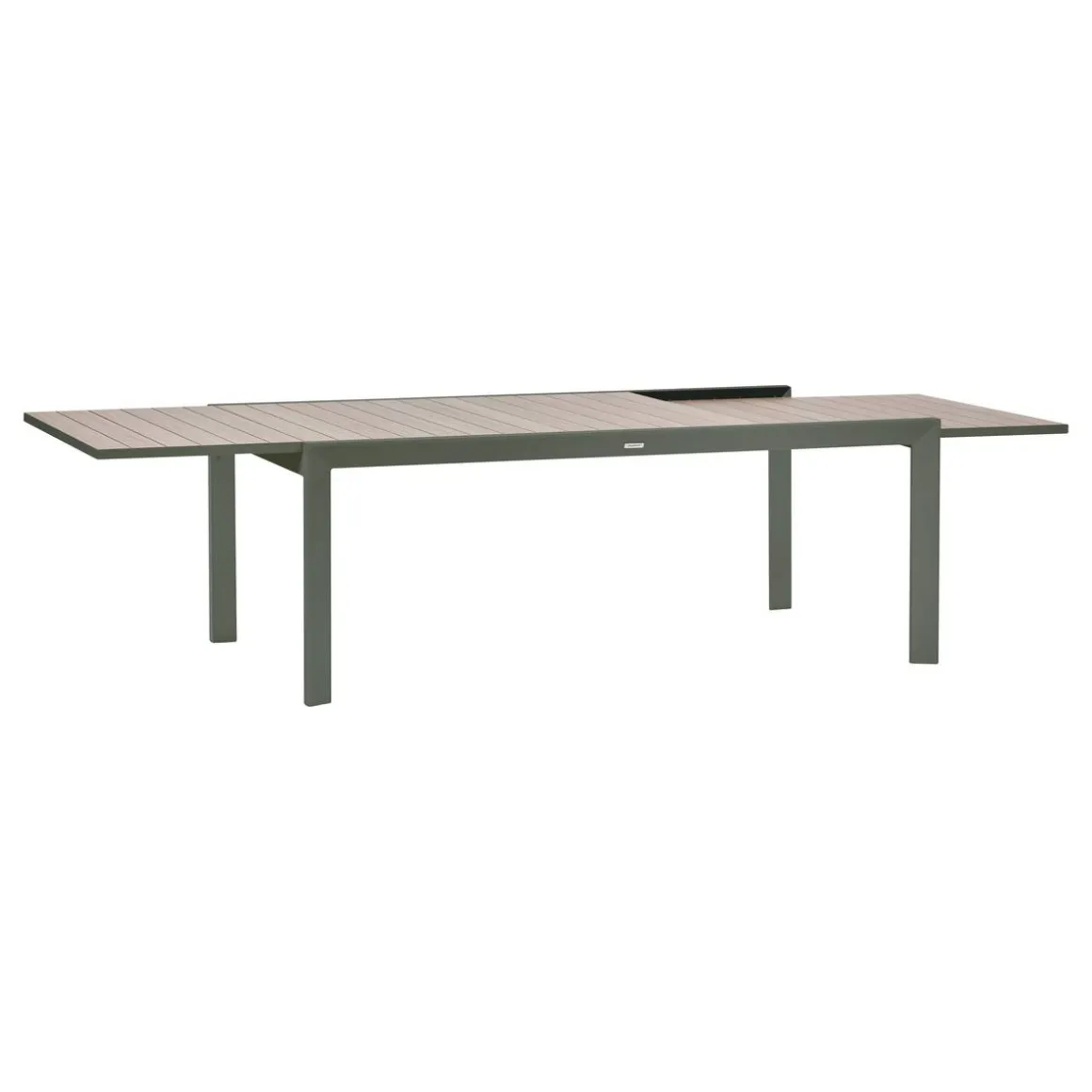 Table de jardin extensible rectangulaire EVASION Lin / Vert laurier