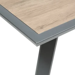 Table de jardin extensible rectangulaire PAVANE Truffe / Graphite