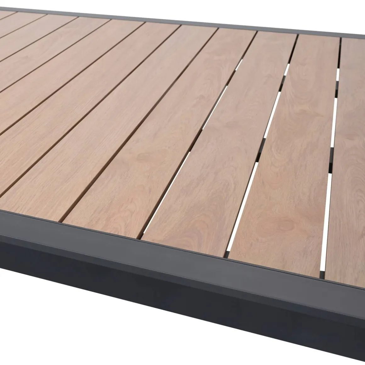Table de jardin extensible rectangulaire EVASION Honey / Graphite