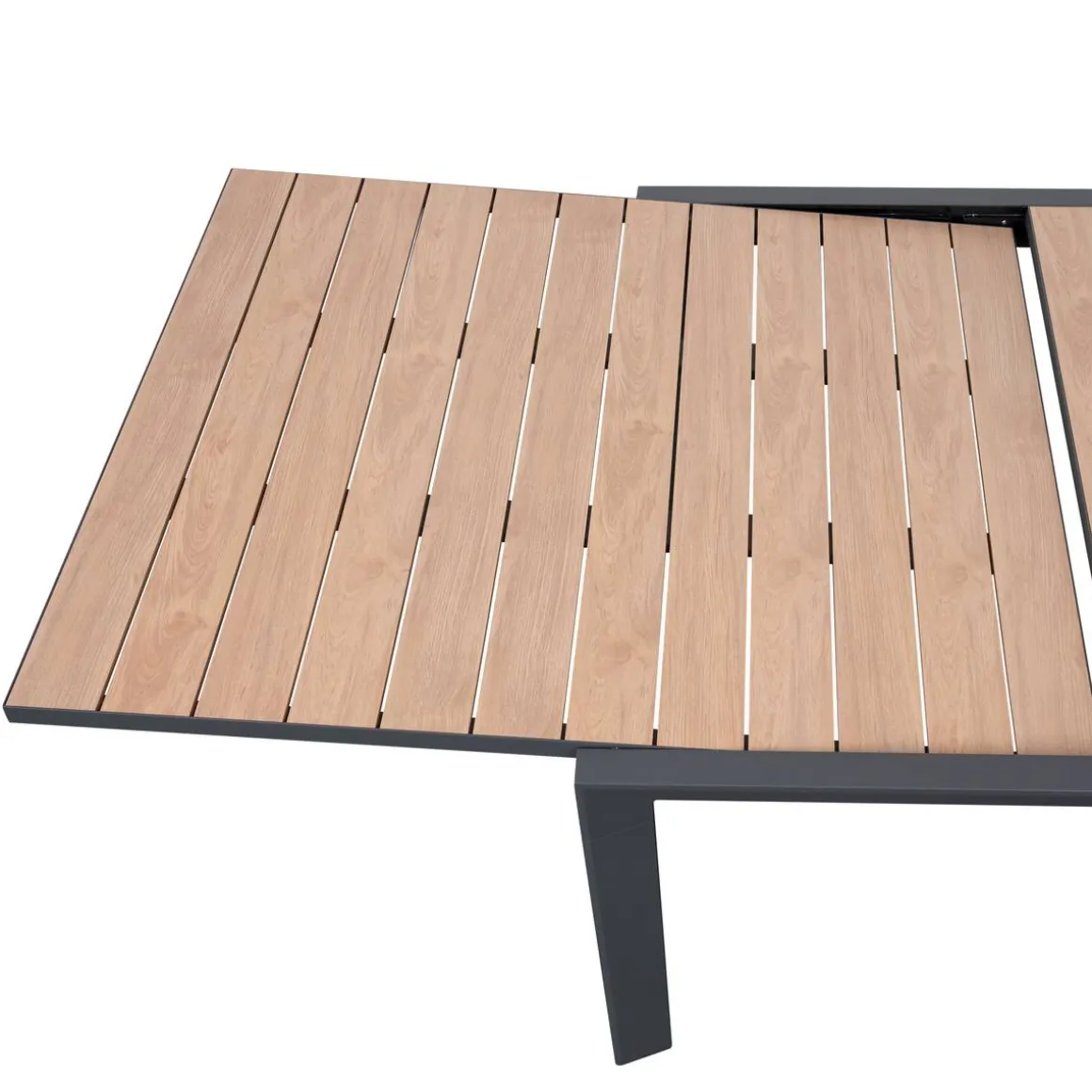 Table de jardin extensible rectangulaire EVASION Honey / Graphite